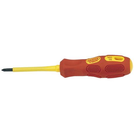 Draper 960CSB VDE Approved Fully Insulated Cross Slot Screwdriver, No.1 x 80mm (Sold Loose) - (69225) - DR-69225 - Draper - Trade Counter Direct