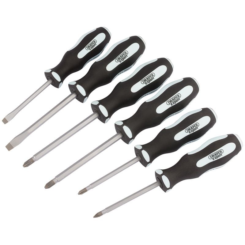 Draper 996/S6 Pound Thru' Soft Grip Screwdriver Set (6 Piece) - (63590) - DR-63590 - Draper - Trade Counter Direct