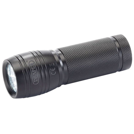 Draper AHT/LED/9 LED Aluminium Hand Torch, 3 x AAA Batteries Required - (81110) - DR-81110 - Draper - Trade Counter Direct