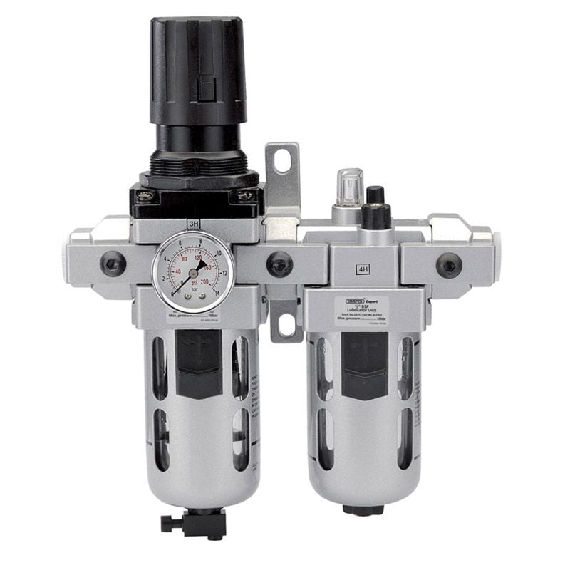 Draper ALFRL2 1/2" BSP Combined Filter/Regulator/Lubricator - (24333) - DR-24333 - Draper - Trade Counter Direct