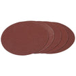 Draper APT257 Hook and Loop Aluminium Oxide Sanding Discs, 180mm, 100 Grit (Pack of 5) - (93426) - DR-93426 - Draper - Trade Counter Direct