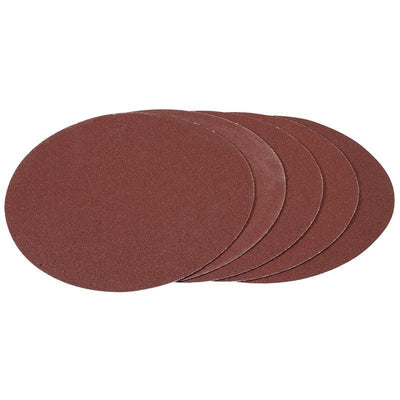 Draper APT257 Hook and Loop Aluminium Oxide Sanding Discs, 180mm, 100 Grit (Pack of 5) - (93426) - DR-93426 - Draper - Trade Counter Direct