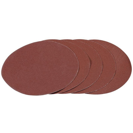 Draper APT257 Hook and Loop Aluminium Oxide Sanding Discs, 180mm, 120 Grit (Pack of 5) - (93427) - DR-93427 - Draper - Trade Counter Direct