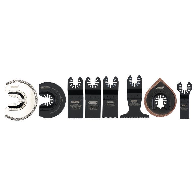 Draper APT517 Oscillating Multi Tool Blade Set Including Ceramics (8 Piece) - (70480) - DR-70480 - Draper - Trade Counter Direct
