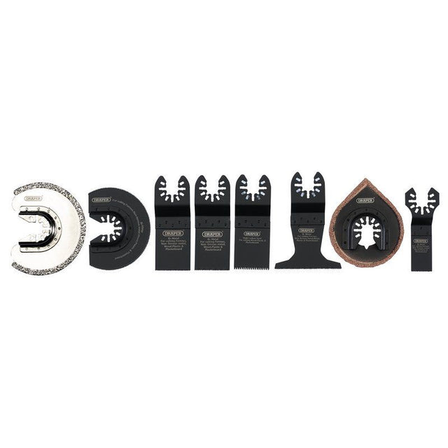 Draper APT517 Oscillating Multi Tool Blade Set Including Ceramics (8 Piece) - (70480) - DR-70480 - Draper - Trade Counter Direct