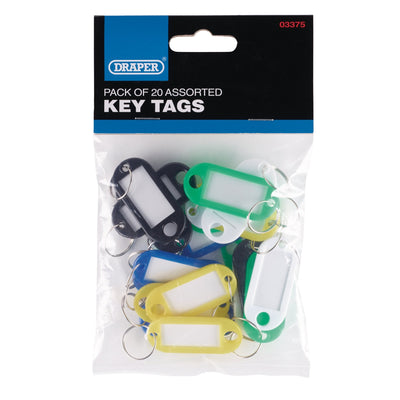 Draper Assorted Key Tags (Pack of 20) - DR-03375 - Draper - Trade Counter Direct