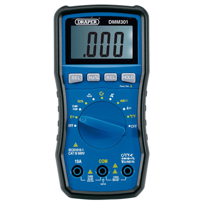 Draper Automotive Digital Multimeter, 1 x Temperature Probe, 1 x Inductive Clamp - DR-41822 - Draper - Trade Counter Direct