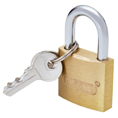 Draper Brass Cylinder Padlock, 30mm - DR-21726 - Draper - Trade Counter Direct