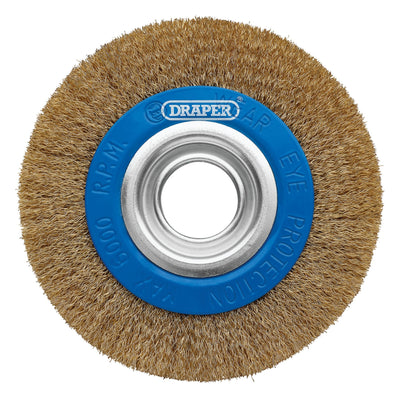 Draper Brassed Steel Bench Grinder Wire Wheel Brush - DR-08066 - Draper - Trade Counter Direct