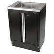 Draper BUNKER Modular 2 Door Floor Cabinet with Sink, 680mm - DR-31034 - BUNKER - Trade Counter Direct