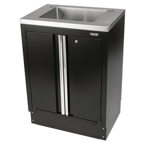 Draper BUNKER Modular 2 Door Floor Cabinet with Sink, 680mm - DR-31034 - BUNKER - Trade Counter Direct