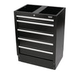 Draper BUNKER Modular 5 Drawer Floor Cabinet, 680mm - DR-31387 - BUNKER - Trade Counter Direct