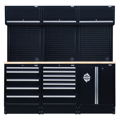 Draper BUNKER Modular Storage Combo with Hardwood Worktop (14 Piece) - DR-04411 - BUNKER - Trade Counter Direct