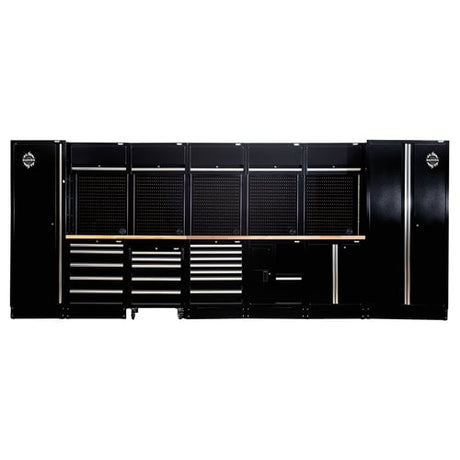 Draper BUNKER Modular Storage Combo with Hardwood Worktop – 25 Piece (MS400COMBO/25B) - DR-04390 - BUNKER - Trade Counter Direct