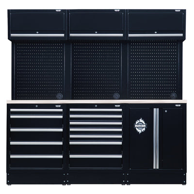 Draper BUNKER Modular Storage Combo with Stainless Steel Worktop (14 Piece) - DR-04415 - BUNKER - Trade Counter Direct