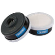 Draper CFA1P2 Spare A1P2 Filters (2) for Combined Vapour and Dust Respirator 03030 - (03030) - DR-03030 - Draper - Trade Counter Direct