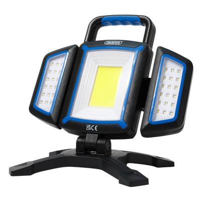 Draper COB SMD Rechargeable Work Light and Powerbank, 18W, 2,000 Lumens, USB-C Cable Supplied - DR-23848 - Draper - Trade Counter Direct