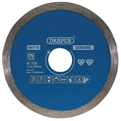 Draper Continuous Diamond Blade, 110mm - DR-99778 - Draper - Trade Counter Direct