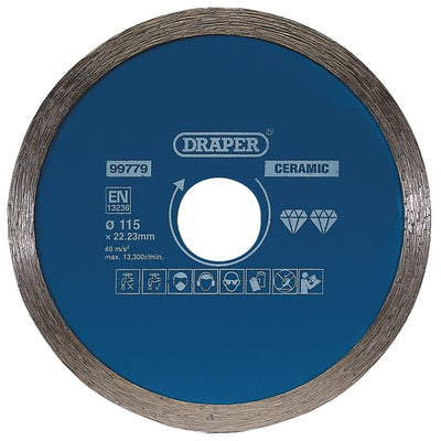 Draper Continuous Diamond Blade, 115mm - DR-99779 - Draper - Trade Counter Direct