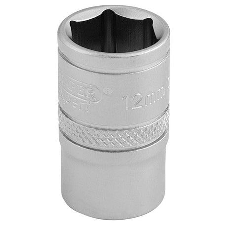 Draper D - MM/MS 6 Point Metric Socket, 3/8" Sq. Dr., 12mm - (16537) - DR-16537 - Draper - Trade Counter Direct