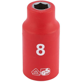Draper D6VDE - MM Fully Insulated VDE Socket, 3/8" Sq. Dr., 8mm - (31515) - DR-31515 - Draper - Trade Counter Direct