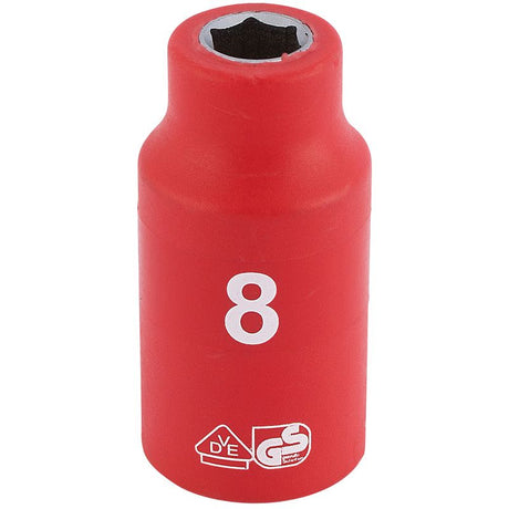 Draper D6VDE - MM Fully Insulated VDE Socket, 3/8" Sq. Dr., 8mm - (31515) - DR-31515 - Draper - Trade Counter Direct