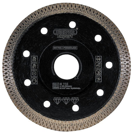 Draper DBX1 Turbo - X Porcelain Diamond Blade, 115mm - (99792) - DR-99792 - Draper - Trade Counter Direct