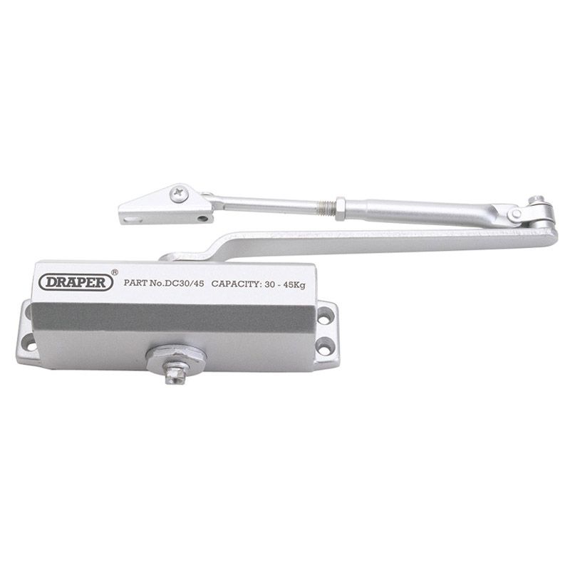 Draper DC 25/45 Adjustable Automatic Door Closer for Doors Between 25kg and 45kg - (62893) - DR-62893 - Draper - Trade Counter Direct