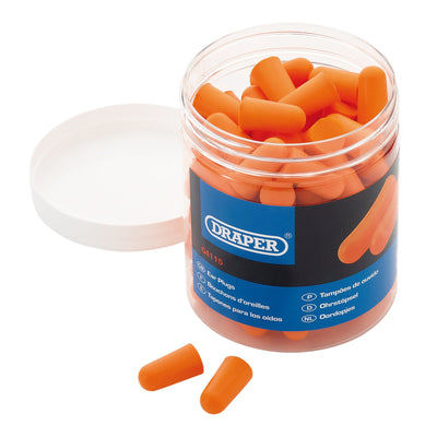 Draper Disposable Ear Plugs (Jar of 50 Pairs) - DR-04115 - Draper - Trade Counter Direct