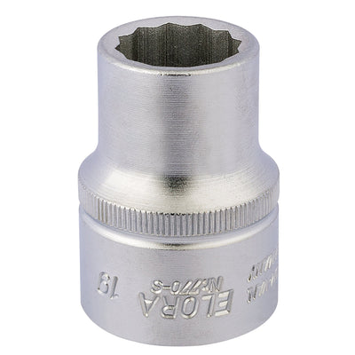 Elora Bi-Hexagon Socket, 3/4" Sq. Dr., 19mm