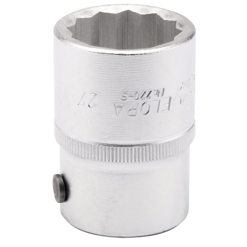 Elora Bi-Hexagon Socket, 3/4" Sq. Dr., 27mm