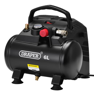 DR-02115 — 230V 6L Oil-Free Air Compressor, 1.2kW/1.5hp