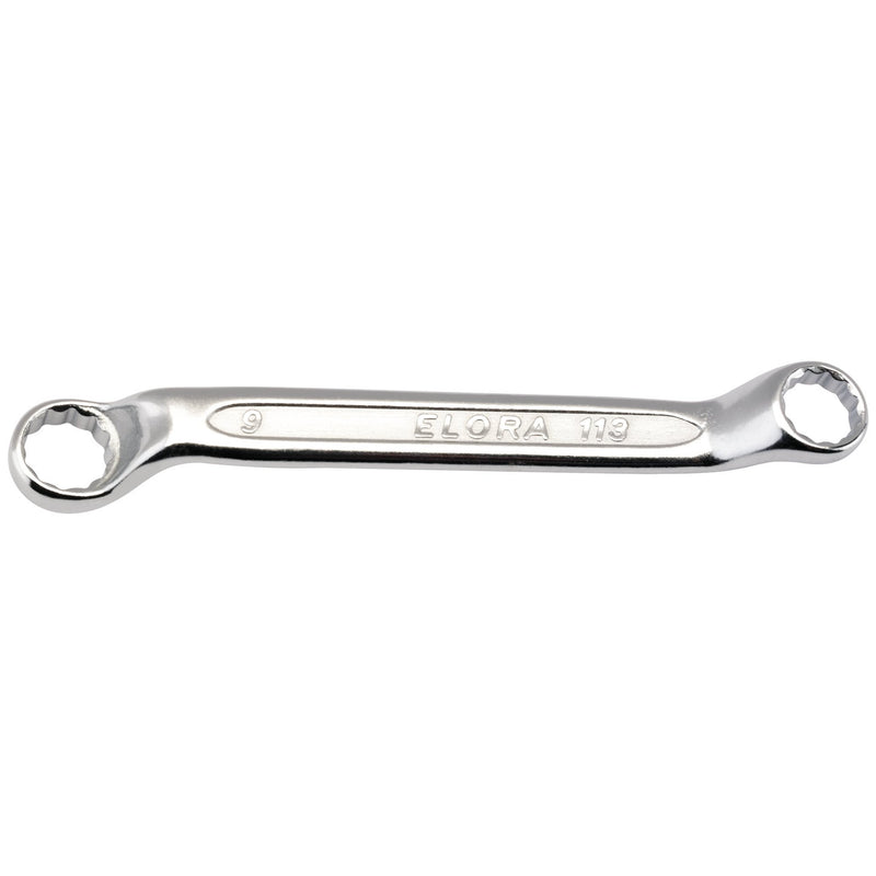 DR-02612 — Elora Midget Deep Crank Metric Ring Spanner, 8 x 9mm