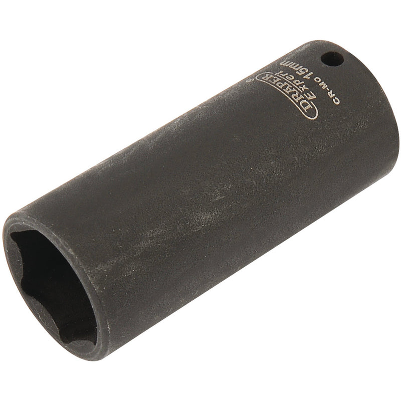 DR-05193 — Draper HI-TORQ® 6 Point Deep Impact Socket, 1/4" Sq. Dr., 15mm