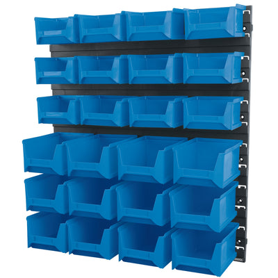 DR-06798 — 24 Bin Wall Storage Unit, Small/Medium Bins