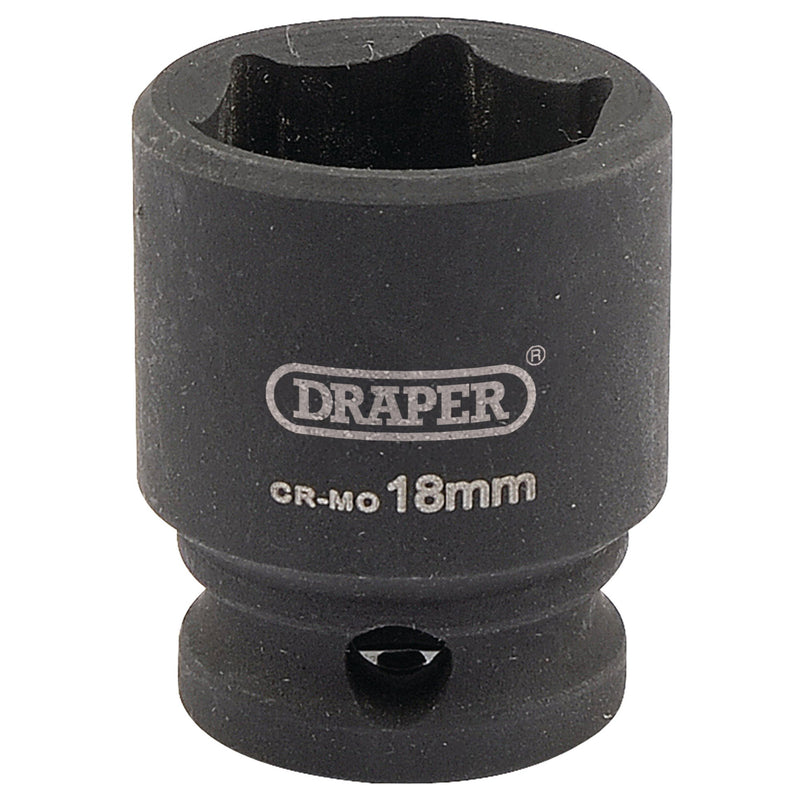 DR-06878 — Draper HI-TORQ® 6 Point Impact Socket, 3/8" Sq. Dr., 18mm