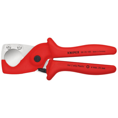 DR-08643 — KNIPEX 90 20 185 SB PlastiCut® Cutter For Flexible Hoses and Plastic Conduit Pipes, 185mm