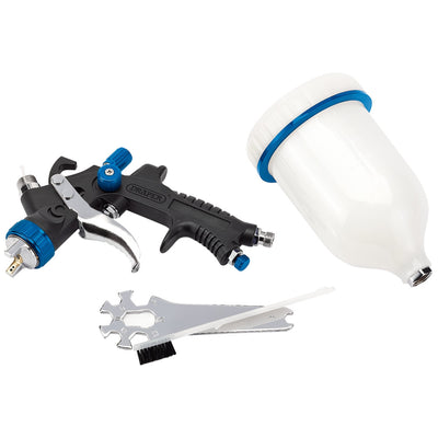 DR-09707 — HVLP Air Spray Gun with Composite Body and Gravity Fed Hopper, 600ml