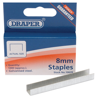DR-10639 — Steel Staples, 8 x 10mm (Pack of 1000)
