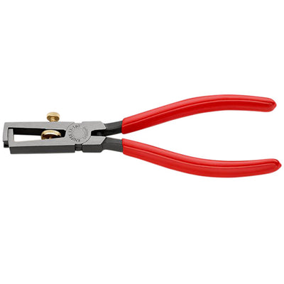 DR-12298 — KNIPEX 11 01 160 Insulation Stripper with opening spring, universal plastic coated black atramentized, 160mm