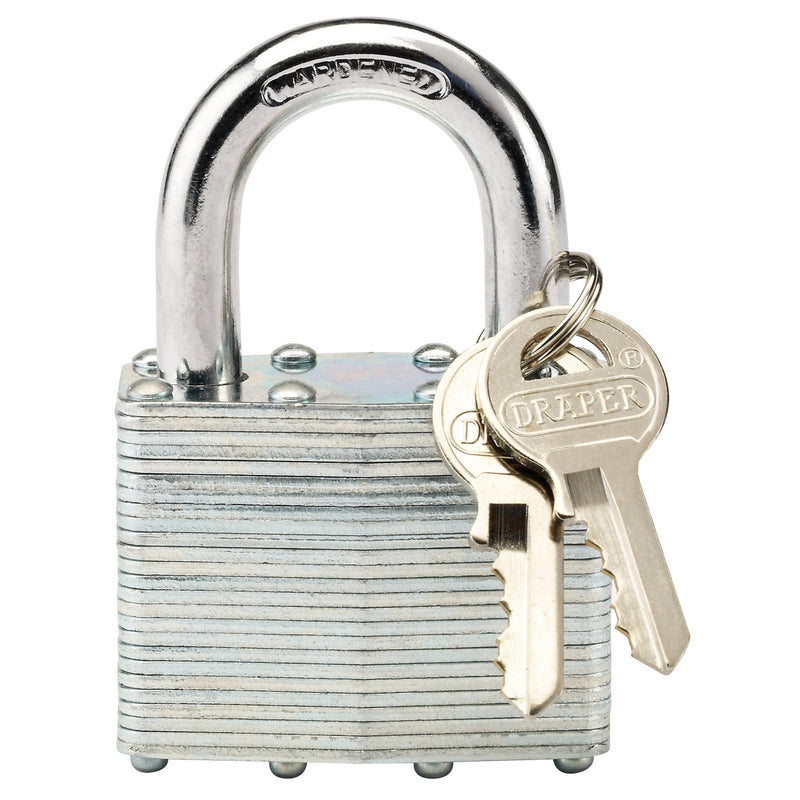 DR-14021 — Laminated Steel Padlock, 50 x 31mm
