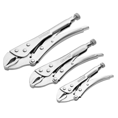 DR-14040 — Curved Jaw Self Grip Pliers Set (3 Piece)