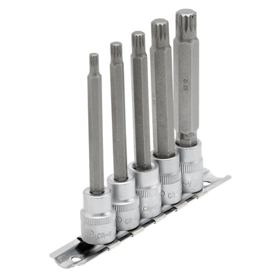 DR-16349 — Draper Expert Spline Socket Bit Set, 3/8" Sq. Dr. (5 Piece)