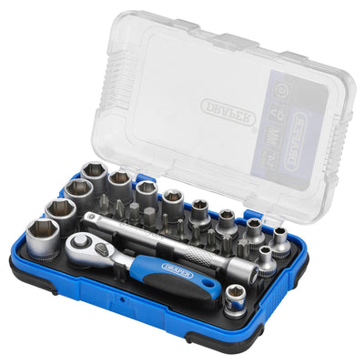 DR-16354 — Metric Socket Set, 1/4" Sq. Dr. (25 Piece)