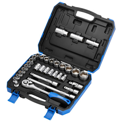 DR-16363 — Draper HI-TORQ® Combined MM/AF Socket Set, 1/2" Sq. Dr. (33 Piece)