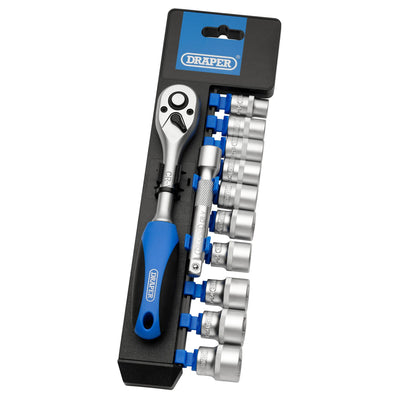 DR-16371 — Metric Socket and Ratchet Set, 3/8" Sq. Dr. (12 Piece)