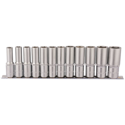 DR-16403 — Deep Socket Set on Metal Rail, 1/2" Sq. Dr. (12 Piece)