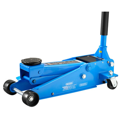 DR-16407 — Heavy Duty Trolley Jack with Twin Pistons, 3 Tonne
