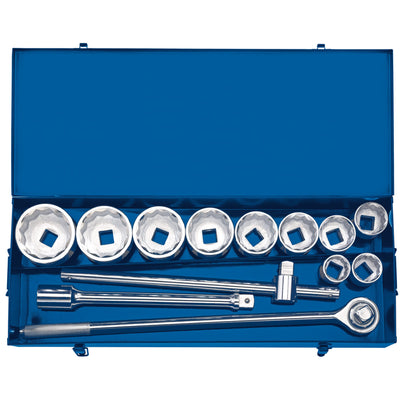 DR-16441 — Metric Socket Set in Metal case, 1" Sq. Dr. (13 Piece)