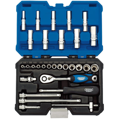 DR-16444 — Draper Expert Metric Socket Set, 1/4" Sq. Dr. (30 Piece)